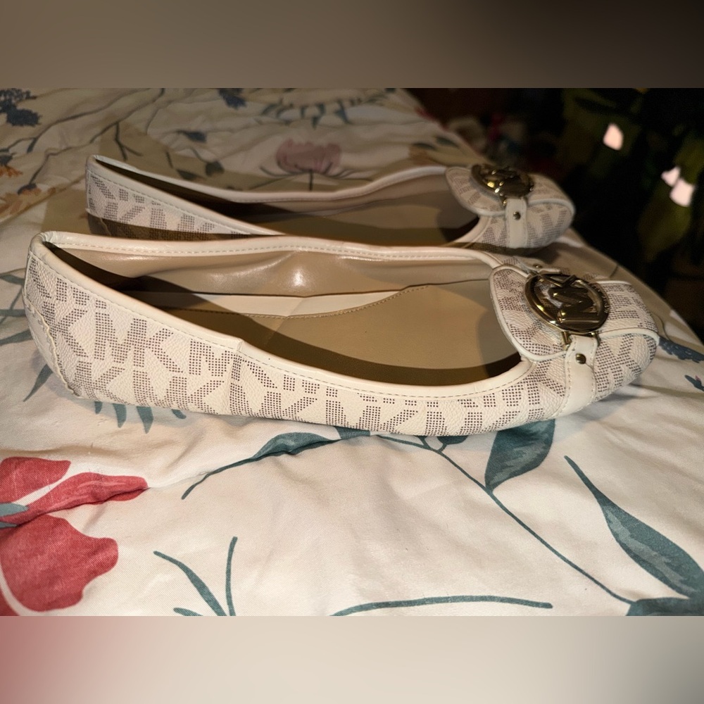Michael Kors Cream Monogram Loafers
